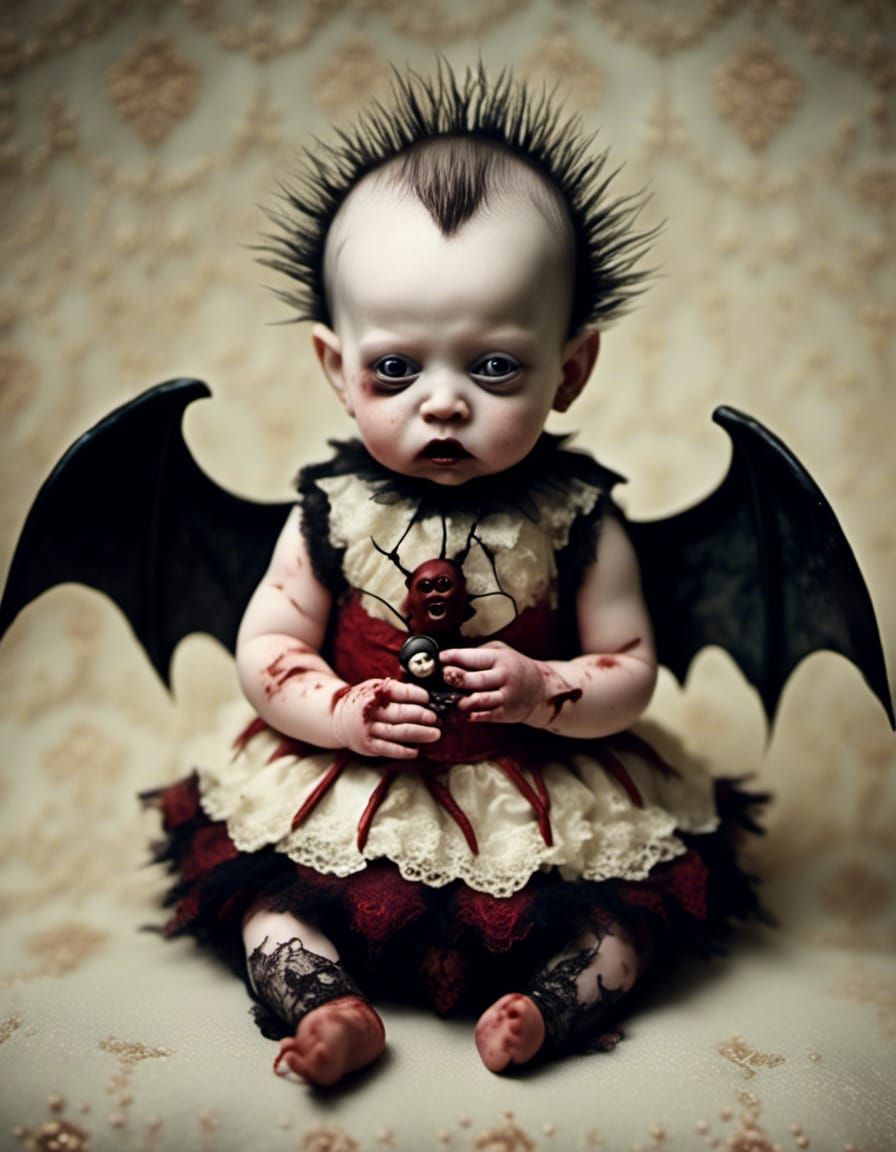 Newborn Vampire Baby - AI Generated Artwork - NightCafe Creator