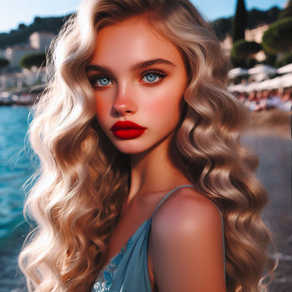 April taking in the sun on the French Riviera