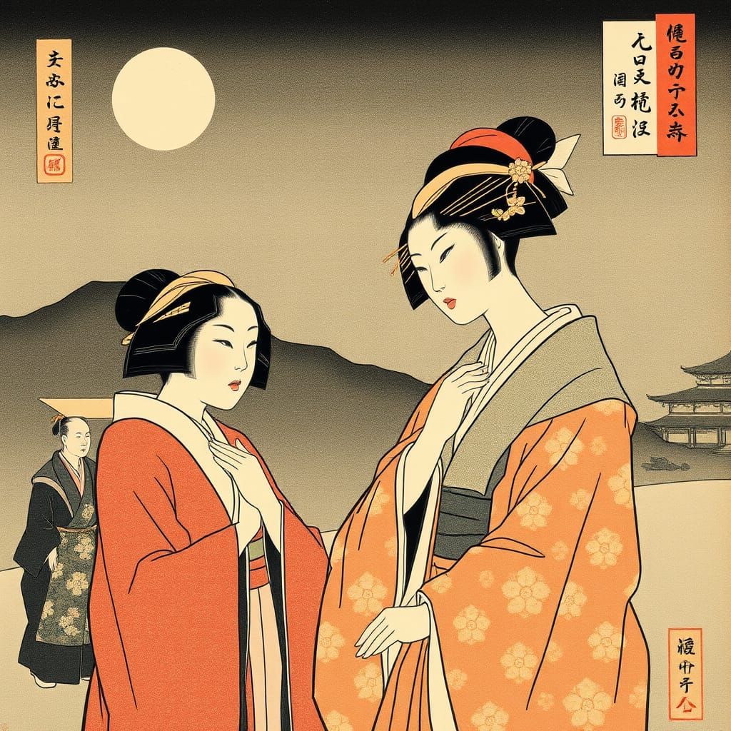 in the style of Goyō Hashiguchi, bijin-ga, shin-hanga