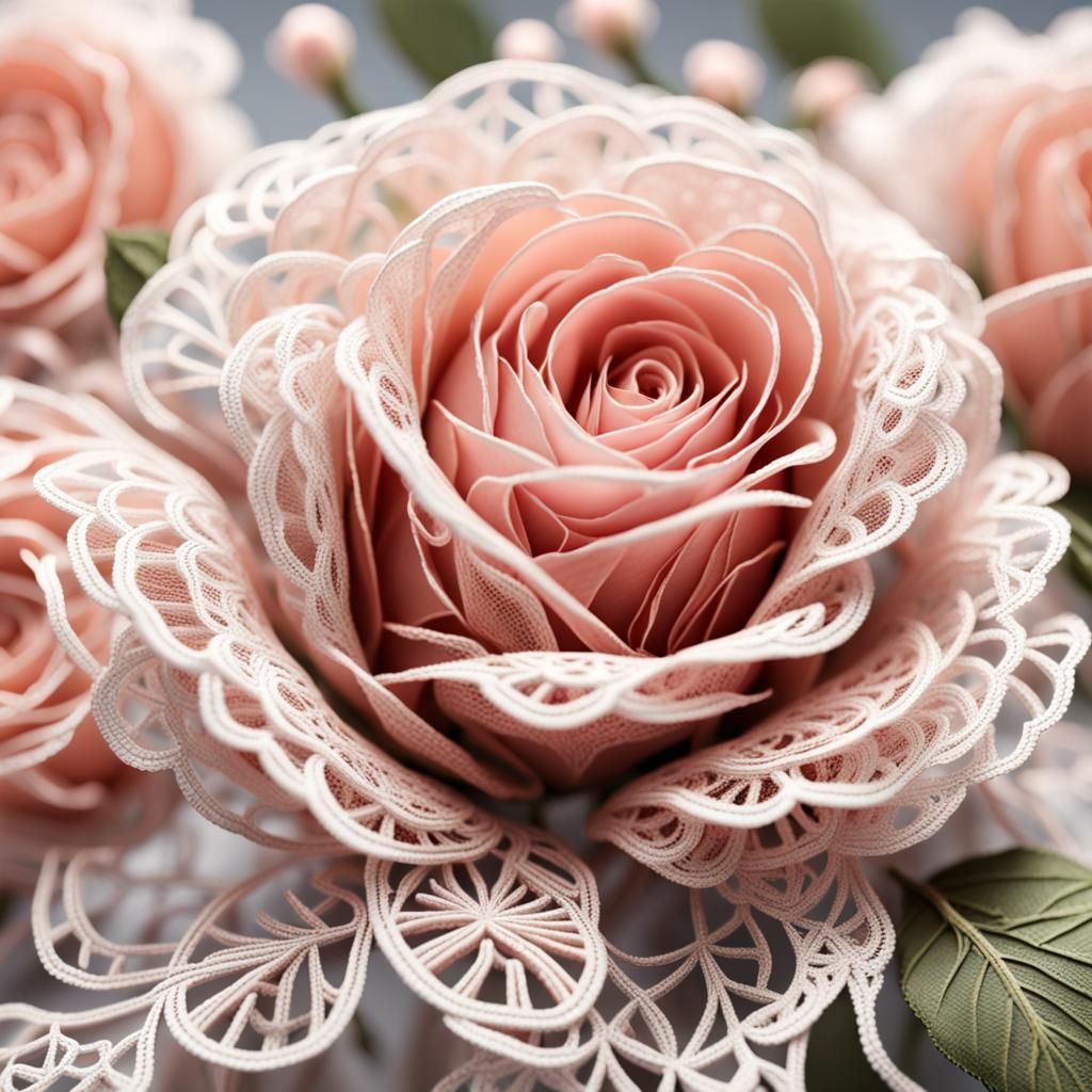 Lace rose  by @JinnB