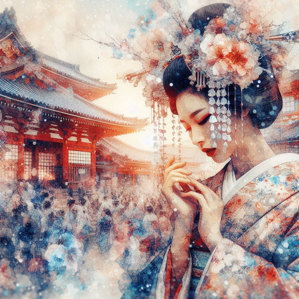 double exposure beautiful fantasy DALL-E 3 portrait landscap...