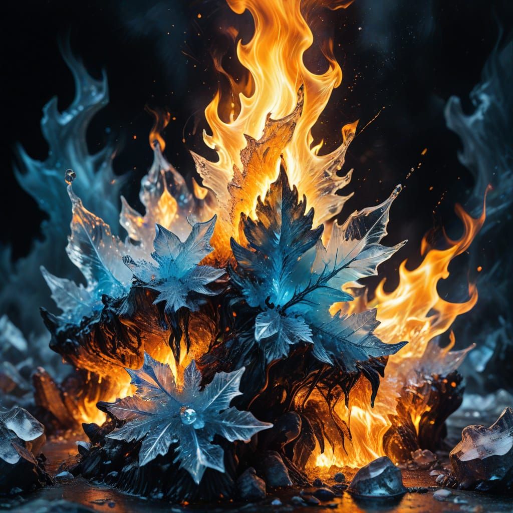 Opposites: Fire and Ice  by @Bryn