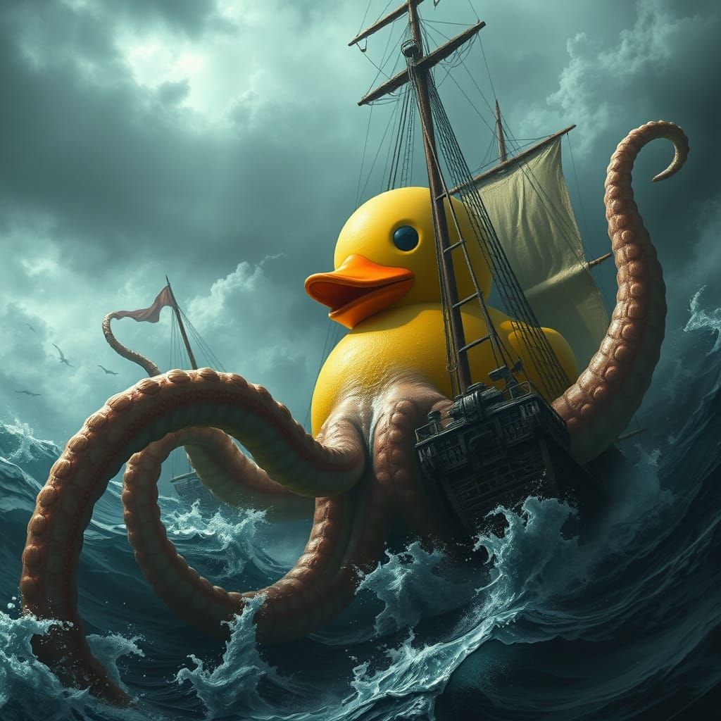 Attack of the Quacken  by @BunnyFooFoo