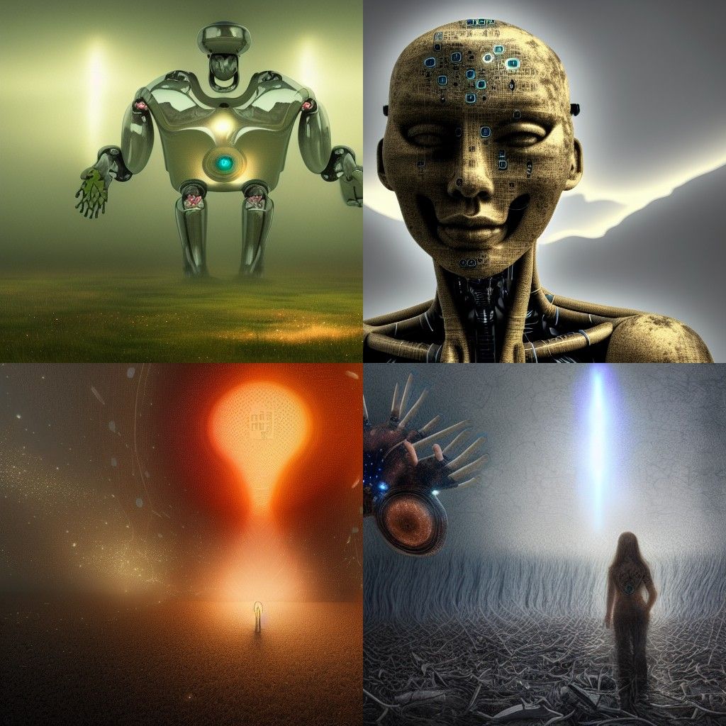 AI rendering itself at the start of the apocalypse