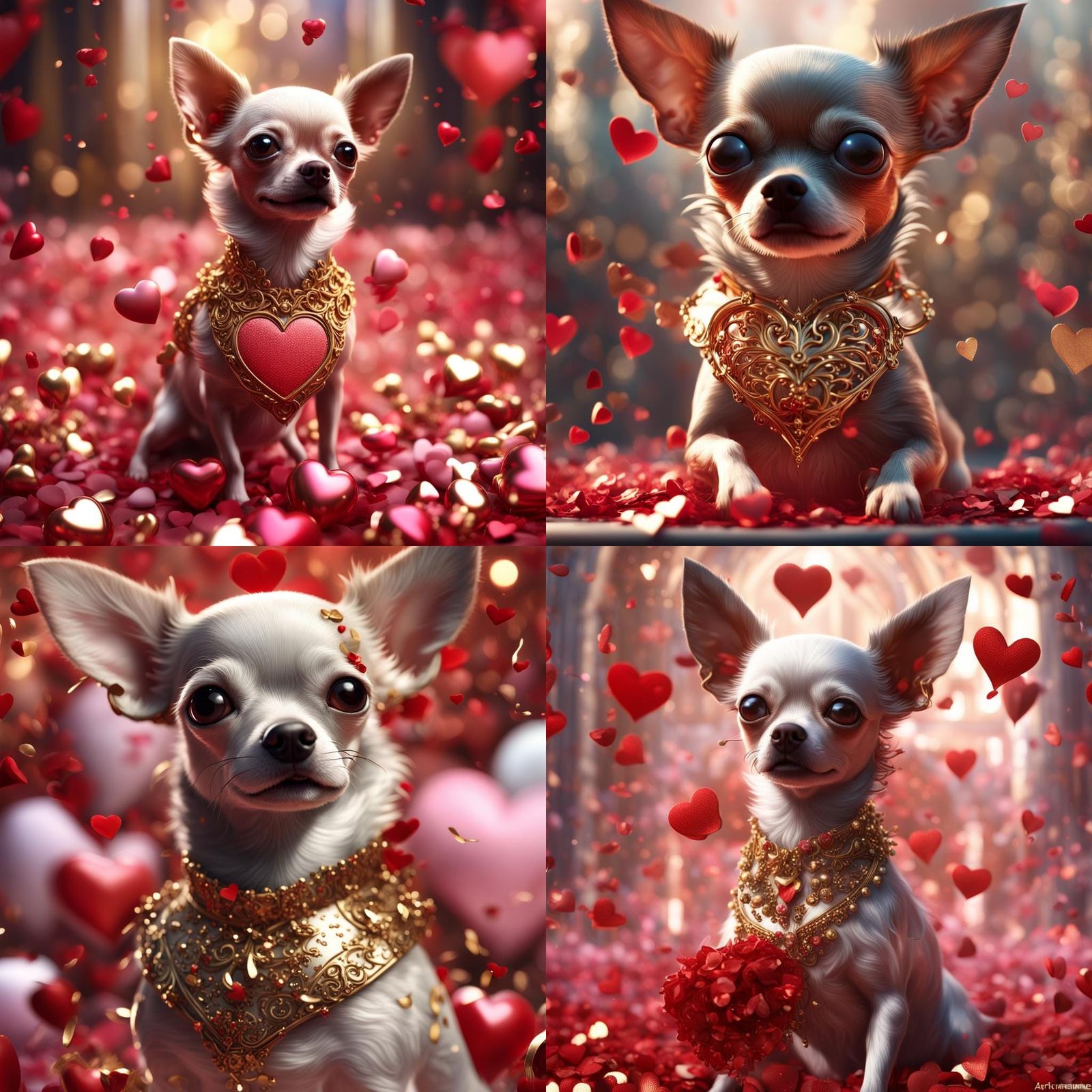 <Lora:Renaissance: 1.0> Valentine's day almond colored chihu...