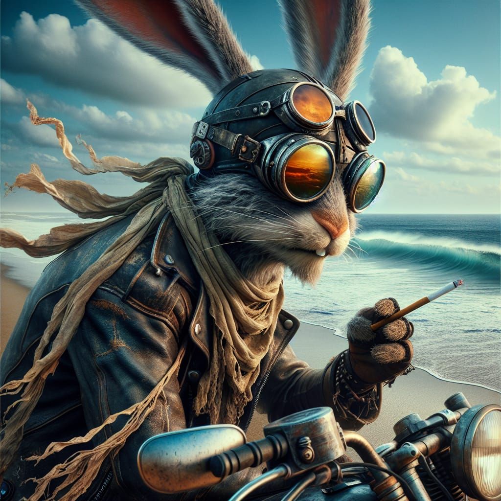 Biker Bunny   by @Goosie Girl 