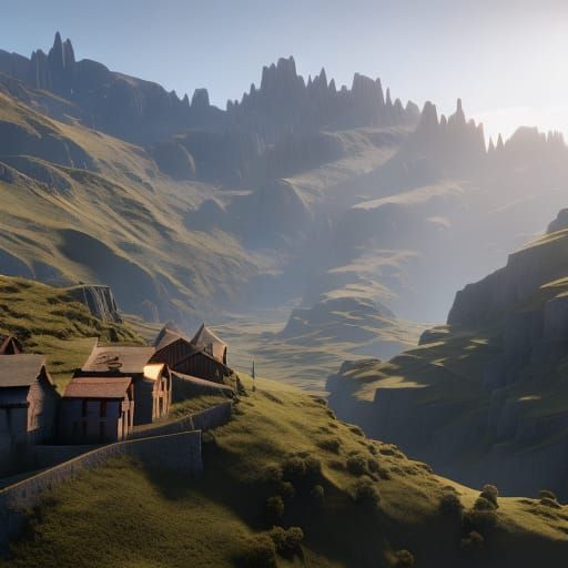 Mountain town in the Pyrenees