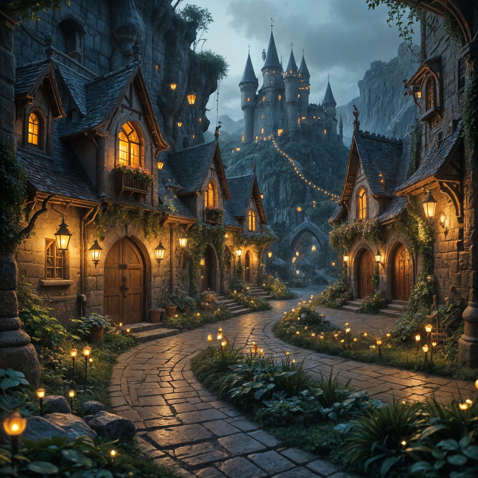 Quiet Castle Town  by @Soynuts