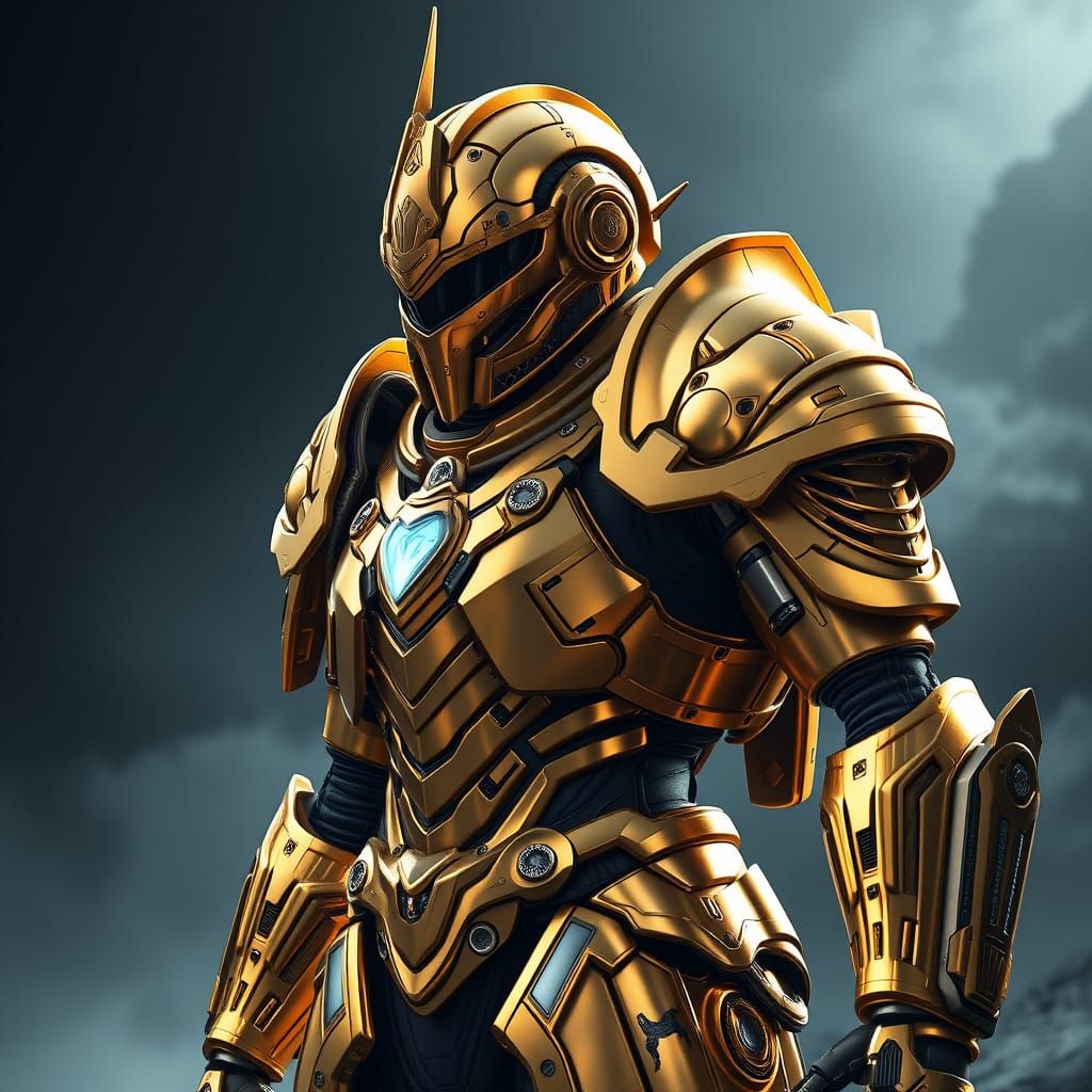 golden centurion armor  by @Pukinette
