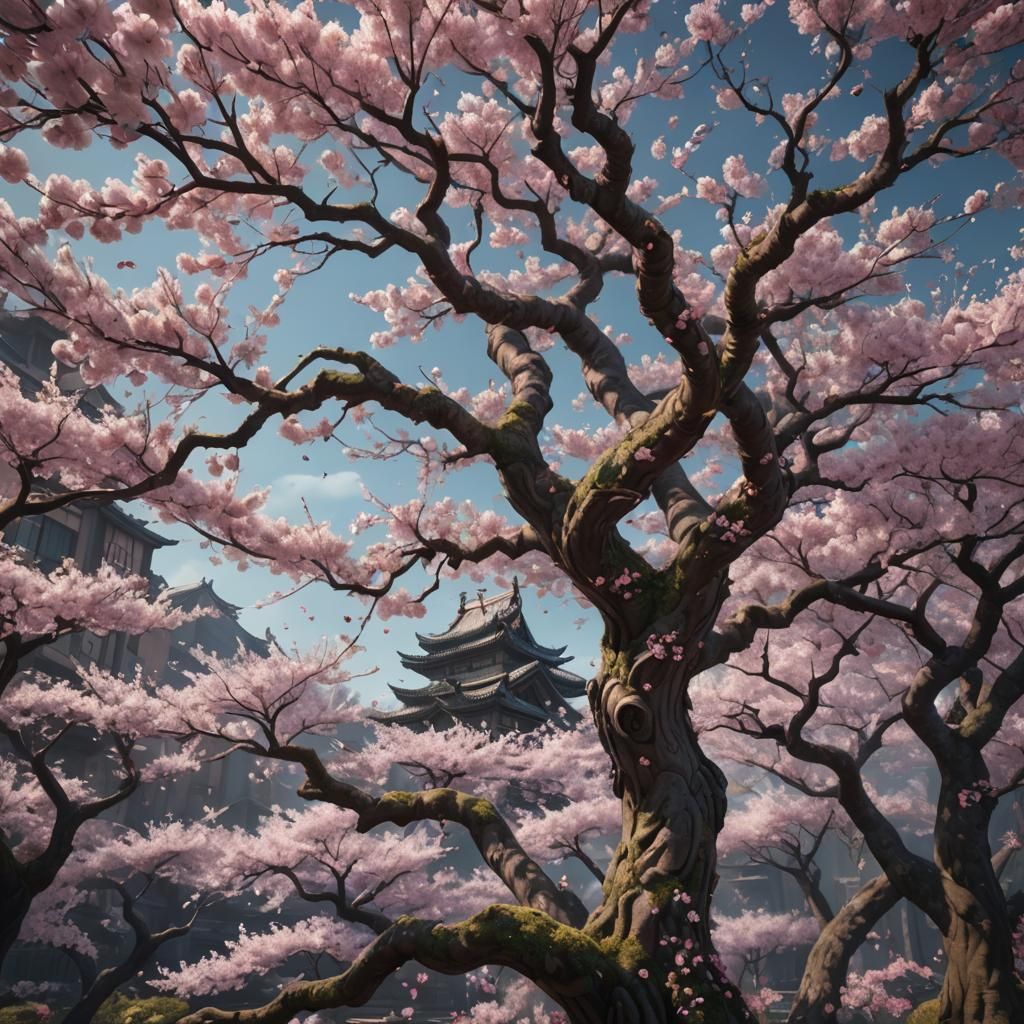 a cherry blossom tree