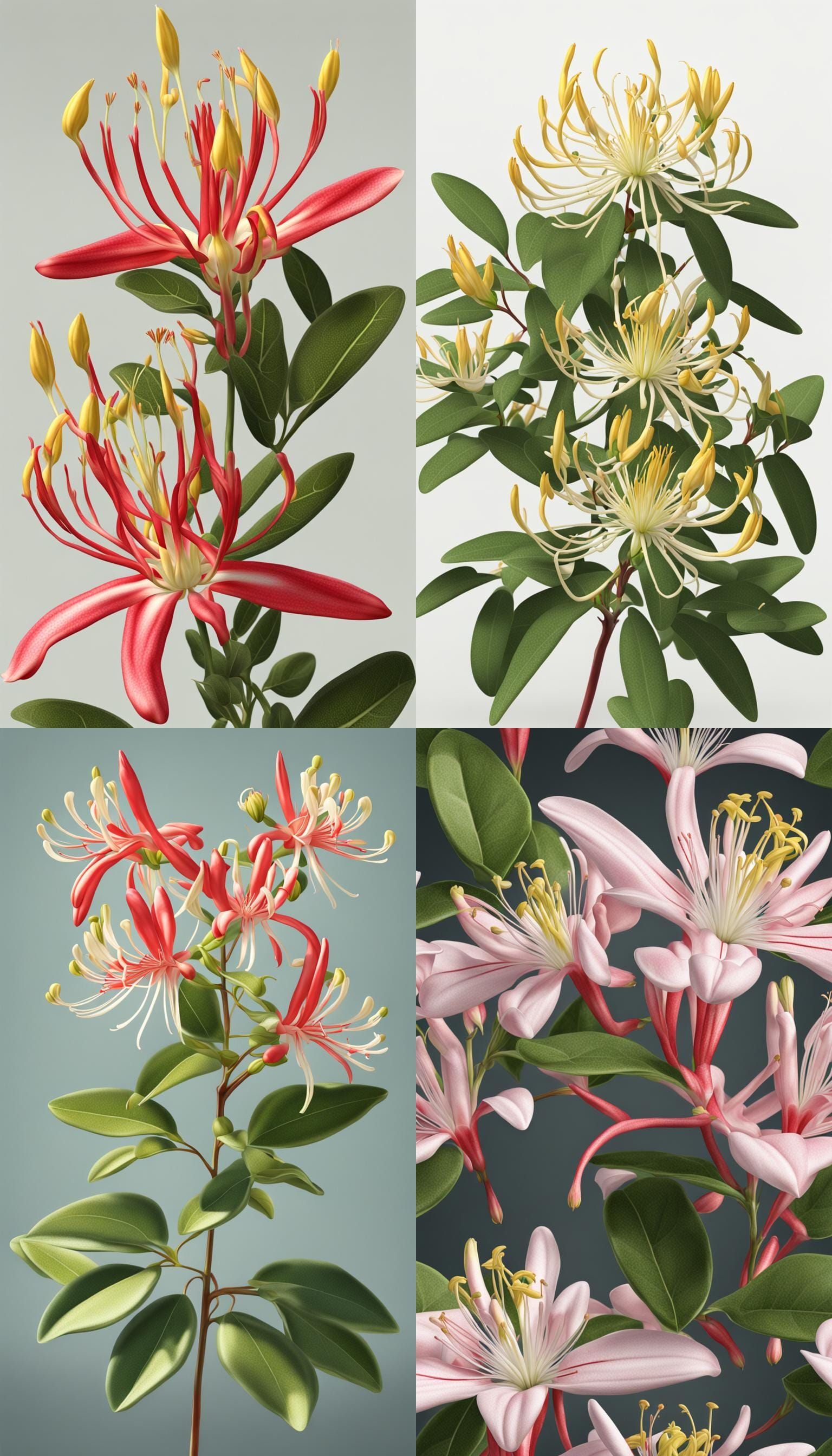 Honeysuckle photorealistic