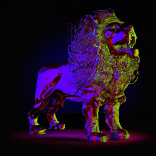 Lion wired sculpture