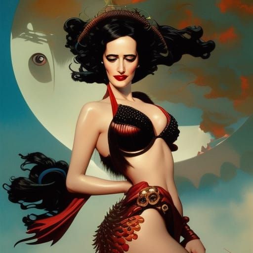 Eva Green Bikini AI Generated Artwork NightCafe Creator