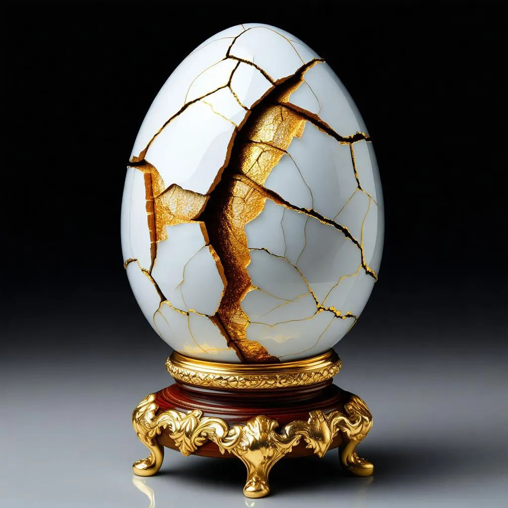 Kintsugi Fabergé broken egg