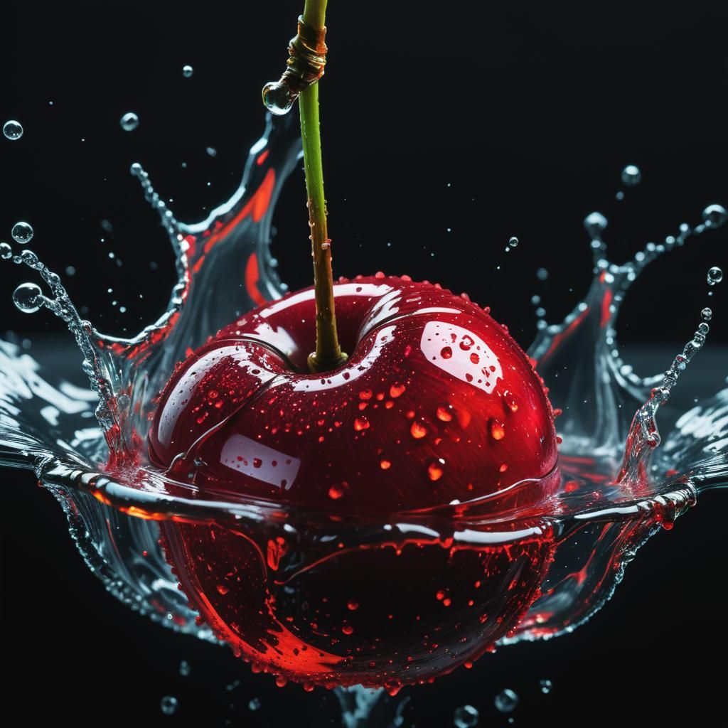 Slow Motion Cherry Red Splash   by @Bruno Camadini
