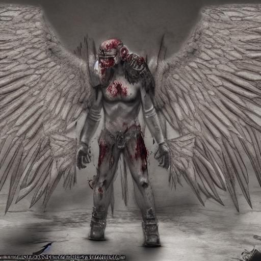 Horrifically disfigured fallen blood angel high res 4K  deta...