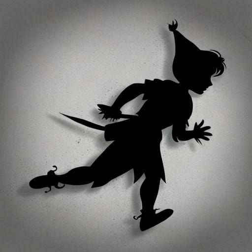 Peter pan and his shadow AI Generated Artwork NightCafe Creator
