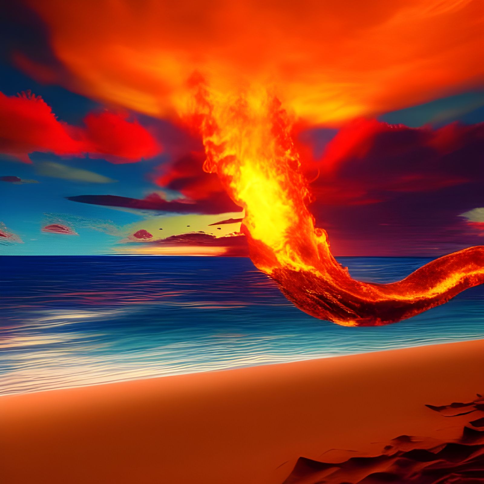 Flames on the Beach