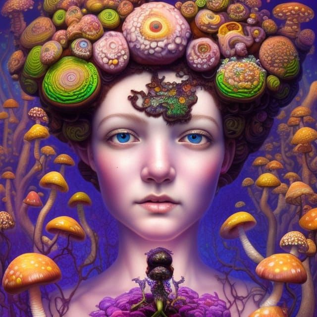 Fungi Girl 4386 - AI Generated Artwork - NightCafe Creator