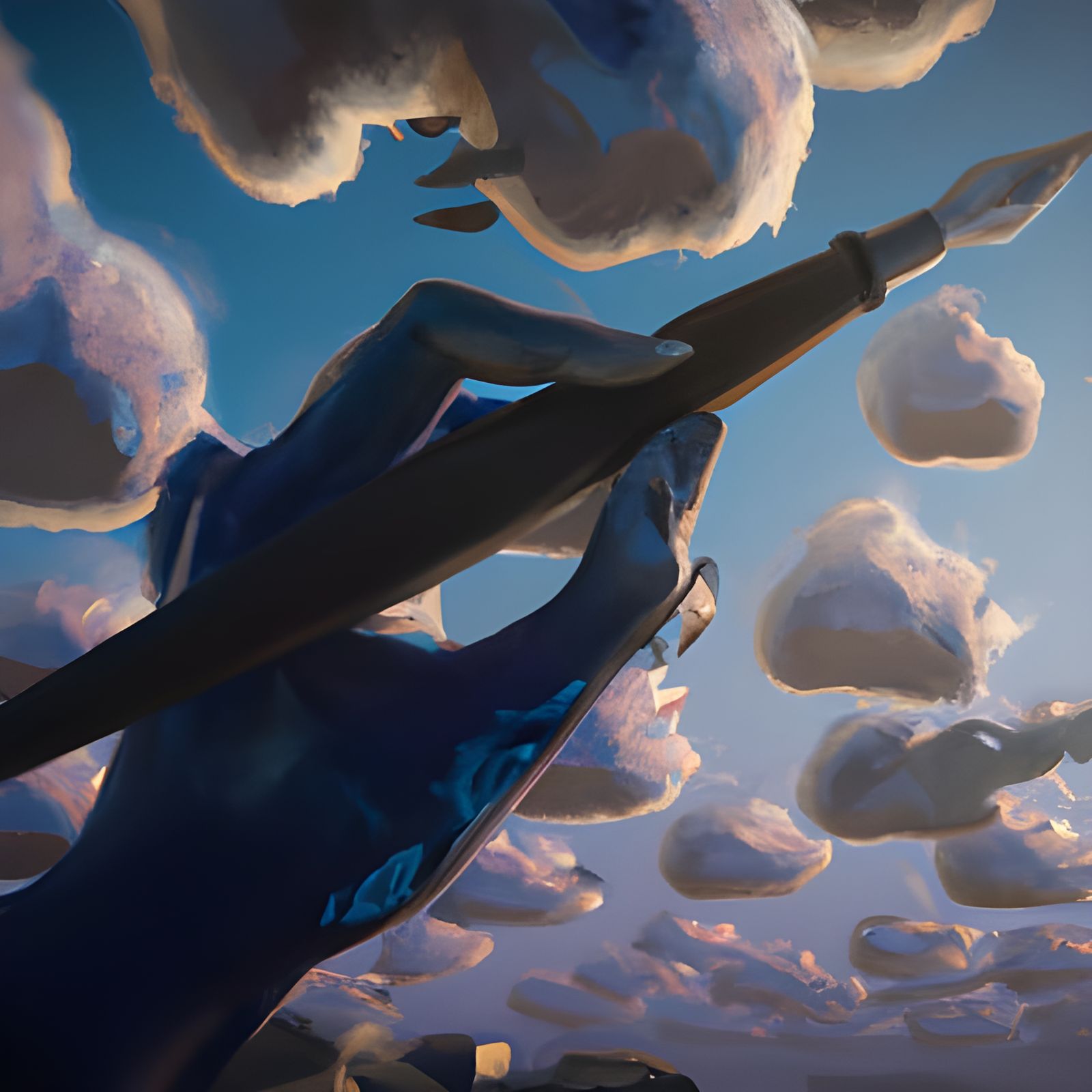 hand painting the sky  by @Dex