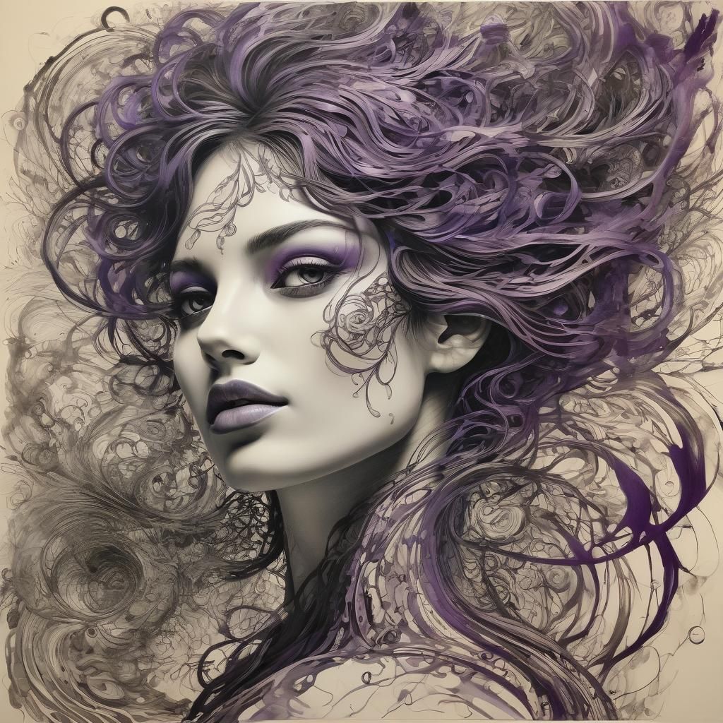 In a striking display of dramatic beauty, a human face or pr...