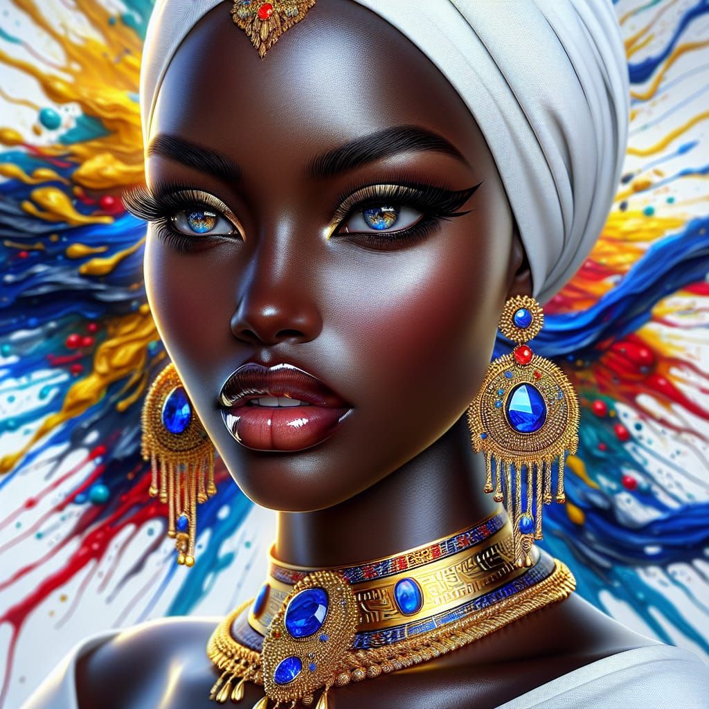 Resplendent Radiance: A Portrait of Vivid Majesty