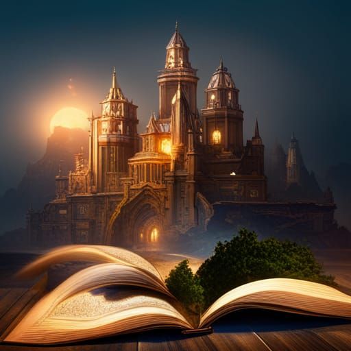a whole world coming out of a book