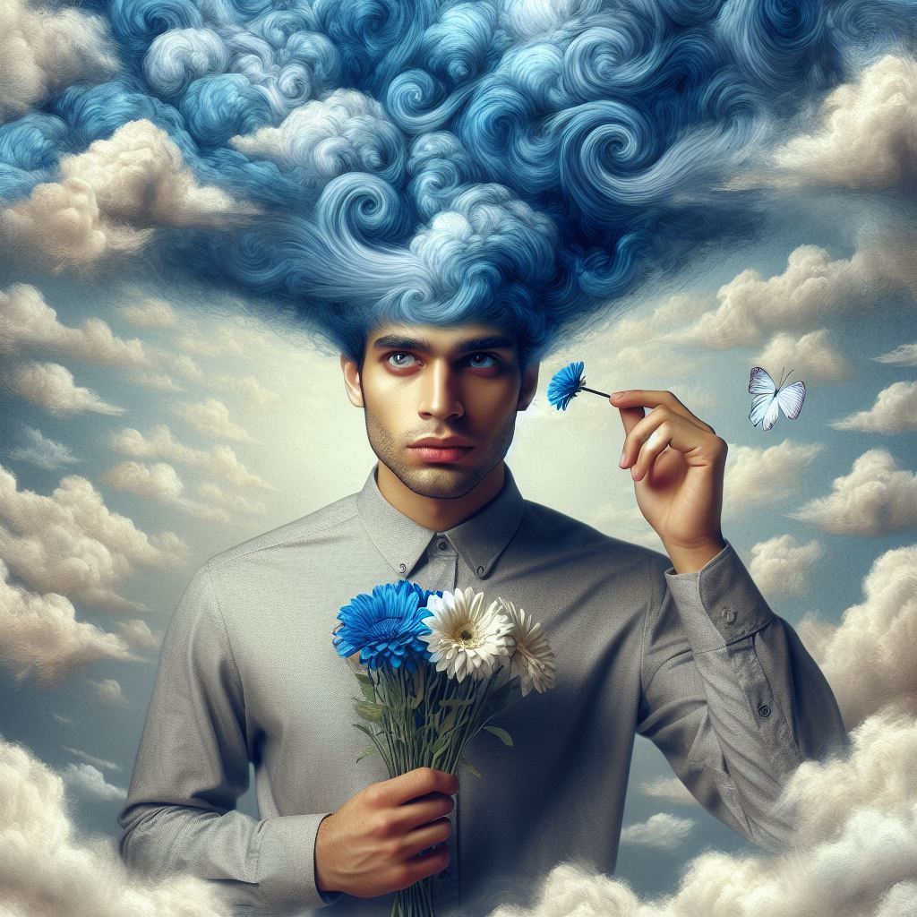 Avoir la tête dans les nuages To have the head in the clouds AI