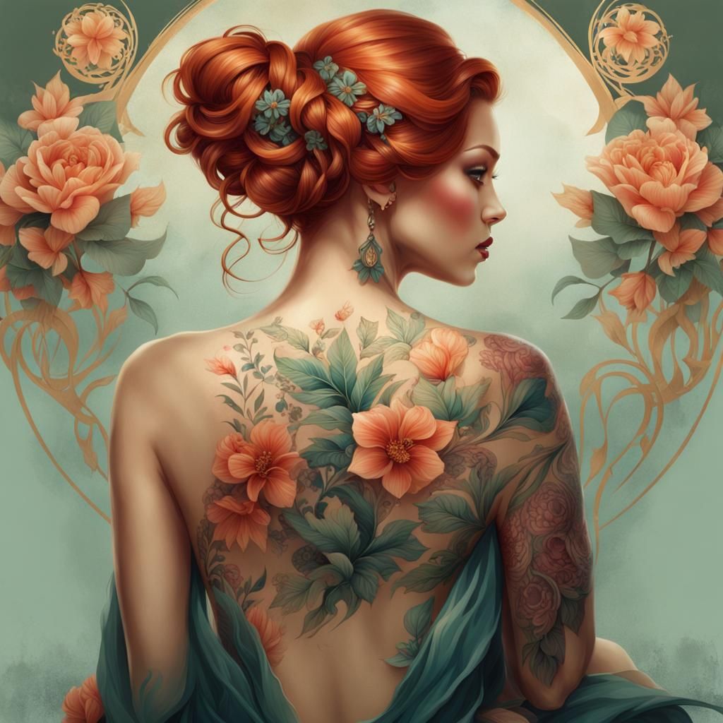 Floral Tattoo  by @AhriAnni