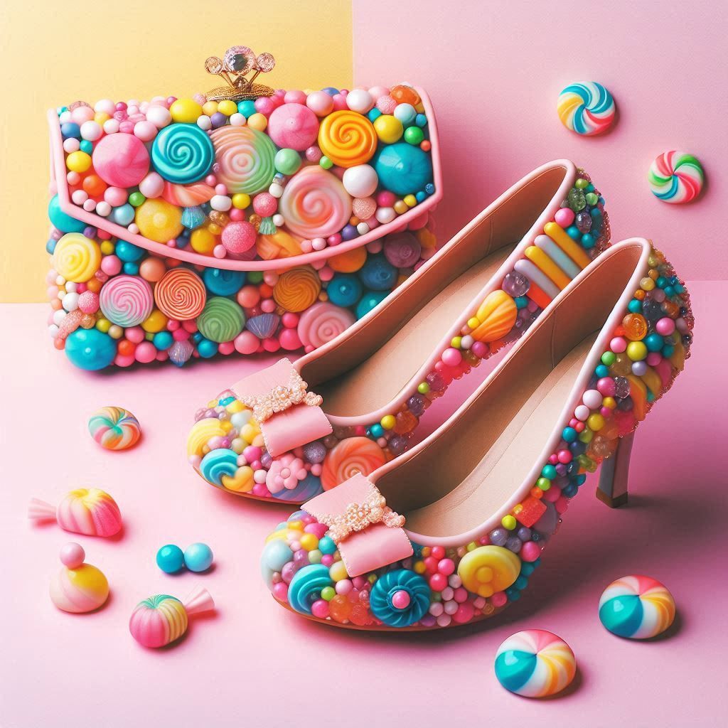 Candy shoes and bag
