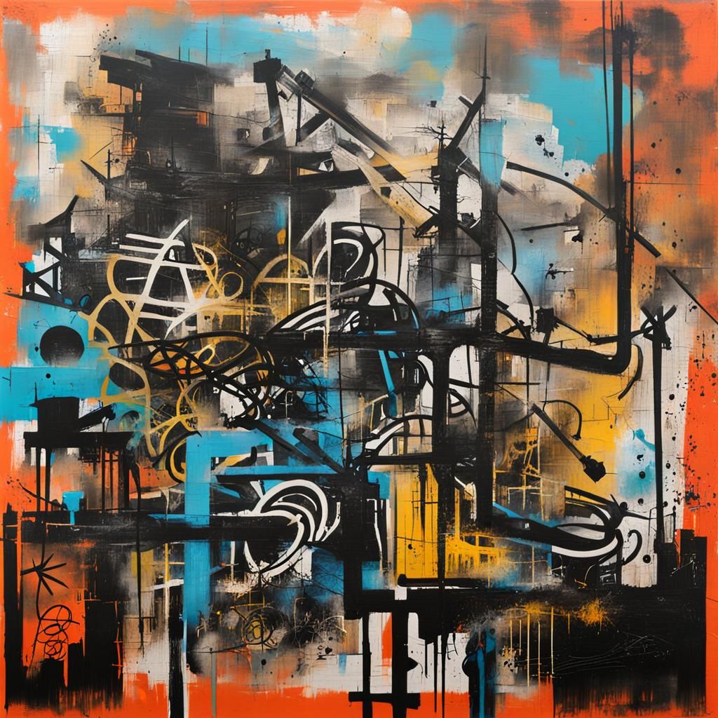 Industrial mixed media. social commentary modern times moder...