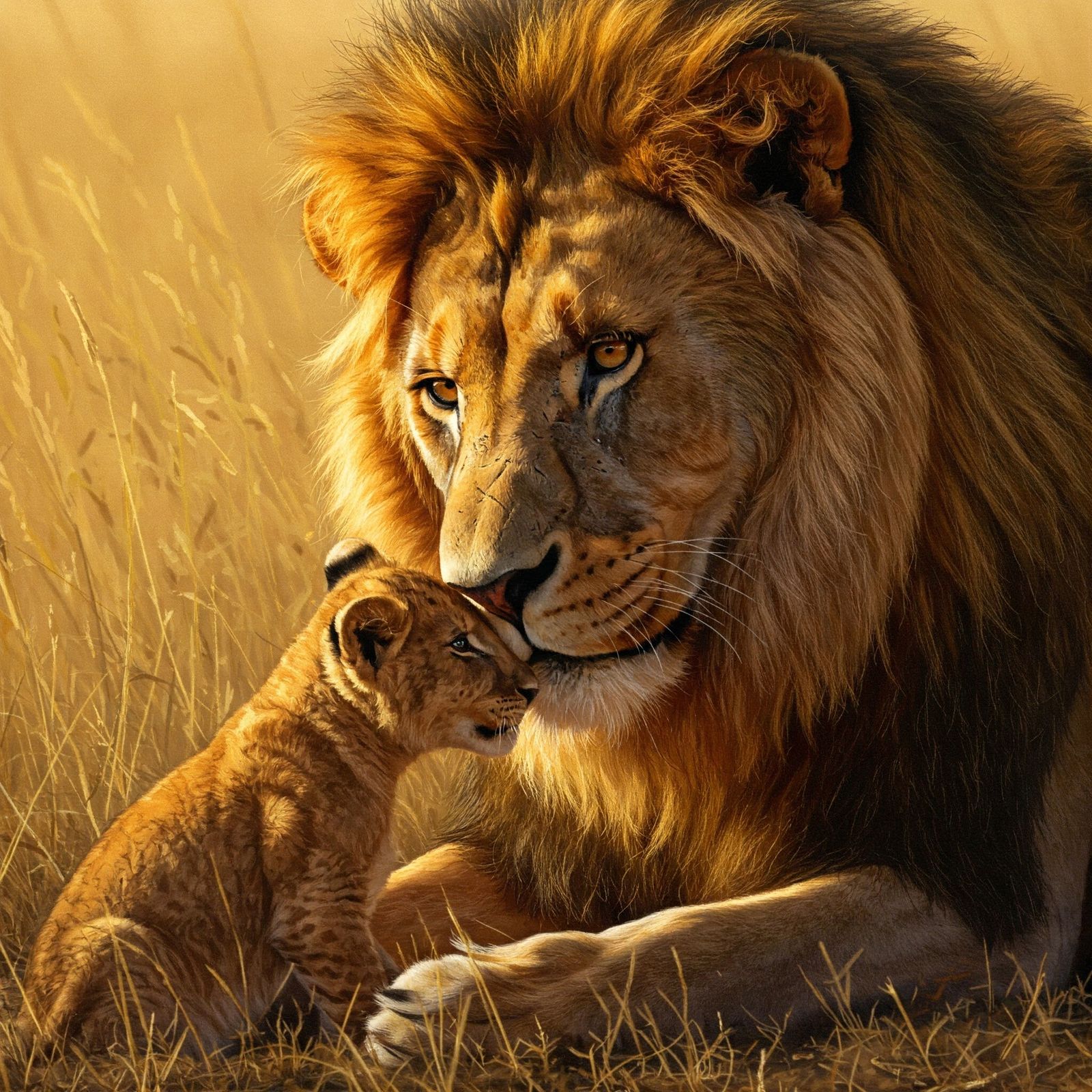Lion and cub