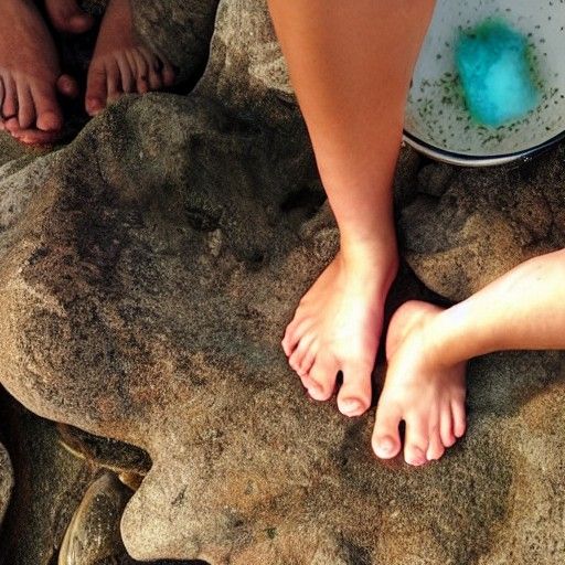 Washed feet before the odyssey