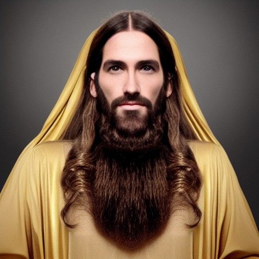 Jesus Long Hair Beard AI Generated Artwork NightCafe Creator