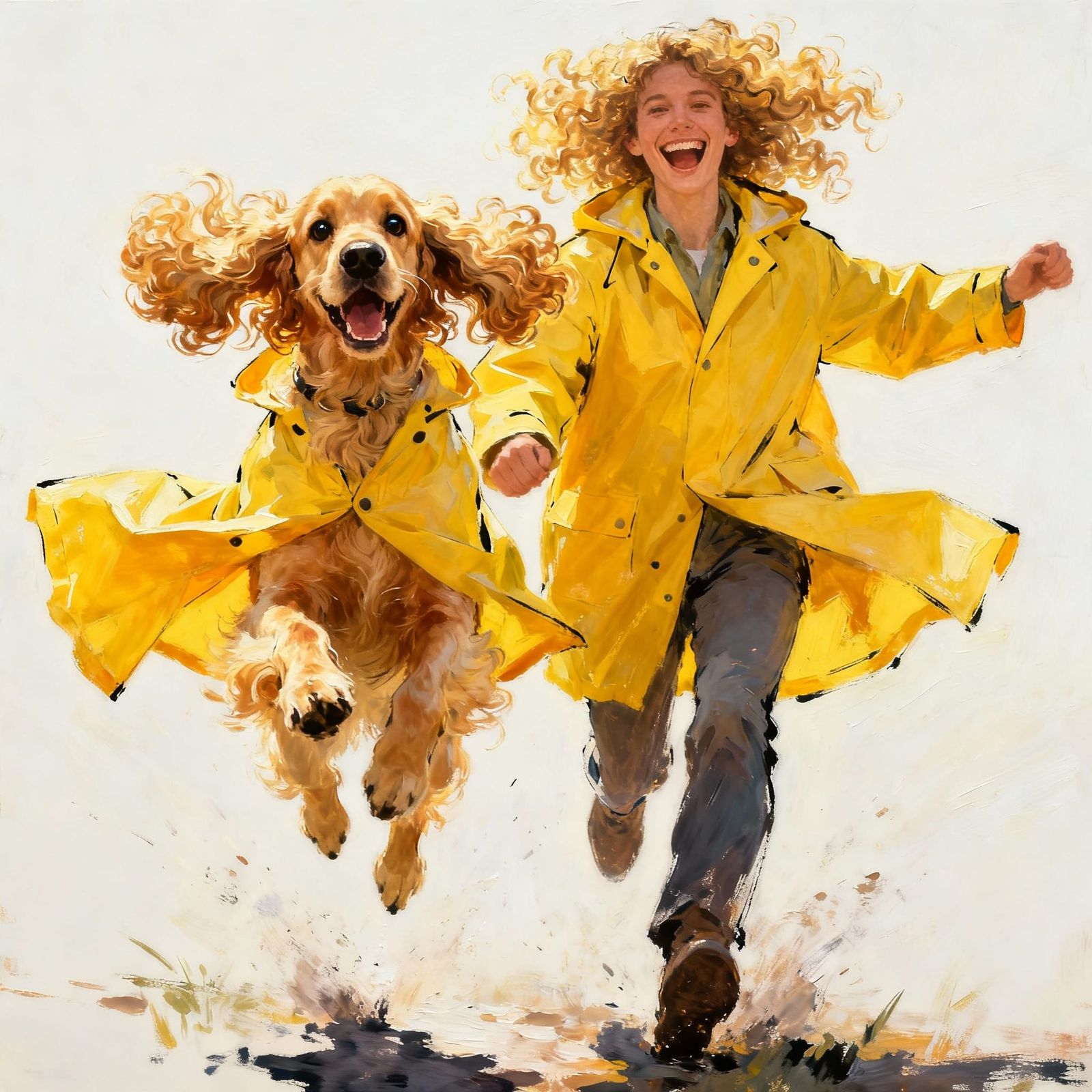 Curly and goofy  by @Sherkhal