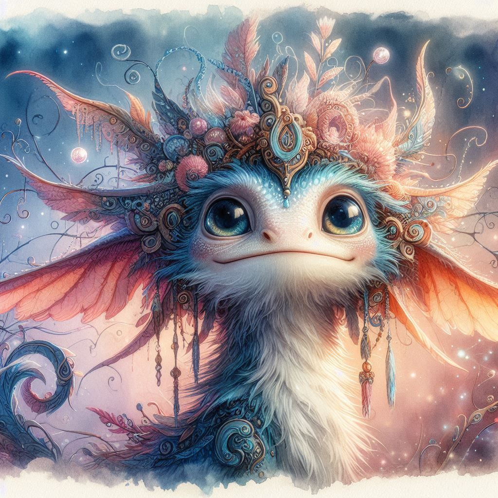 adorable fairy-tale fantasy creature portrait..