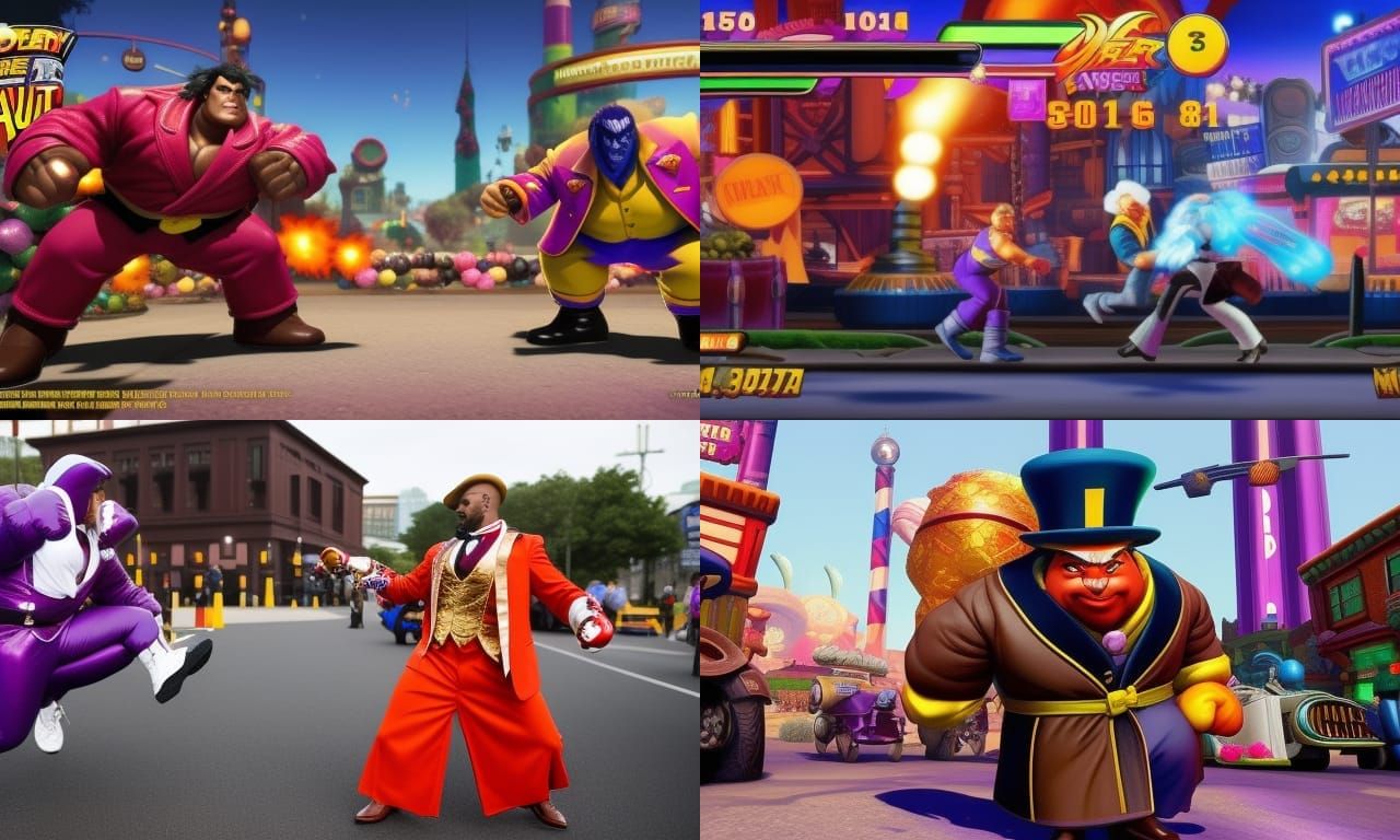 Khaby Lame fighting Willy Wonka  Street fighter