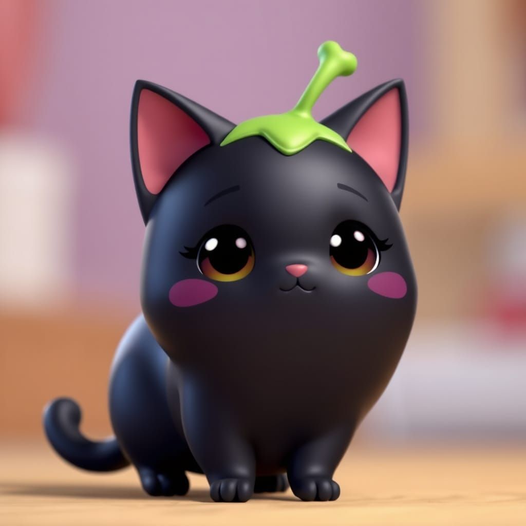 Eggplant cat  by @Novael