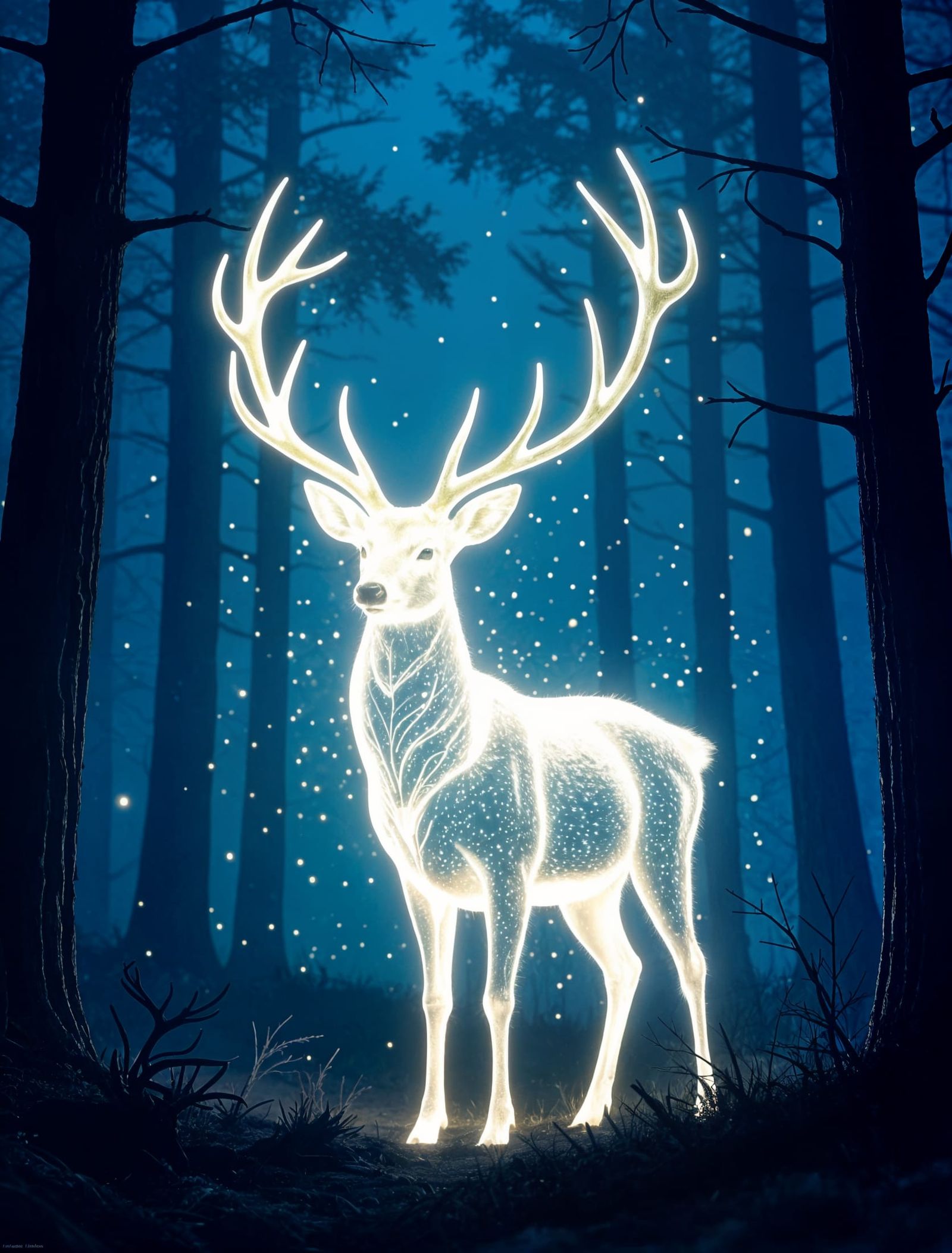 Mythical Luminous Deer   by @Mr_Anime Manga