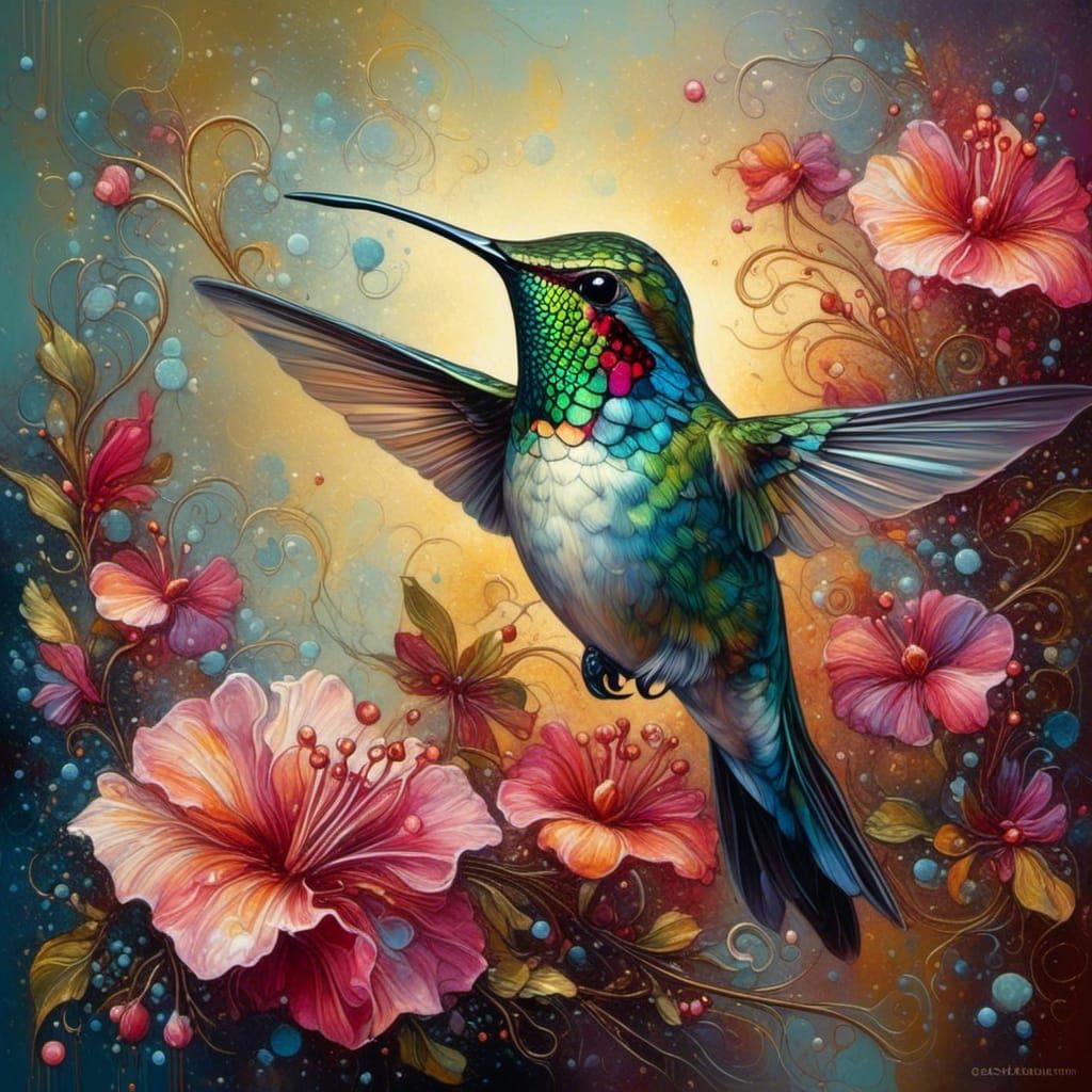 The Elegant Hummingbird  by @BetaPrime