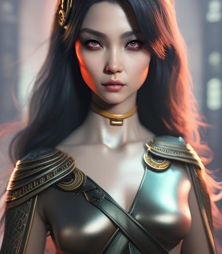 Portrait of The Underworld Goddess, beautiful d&d character ...