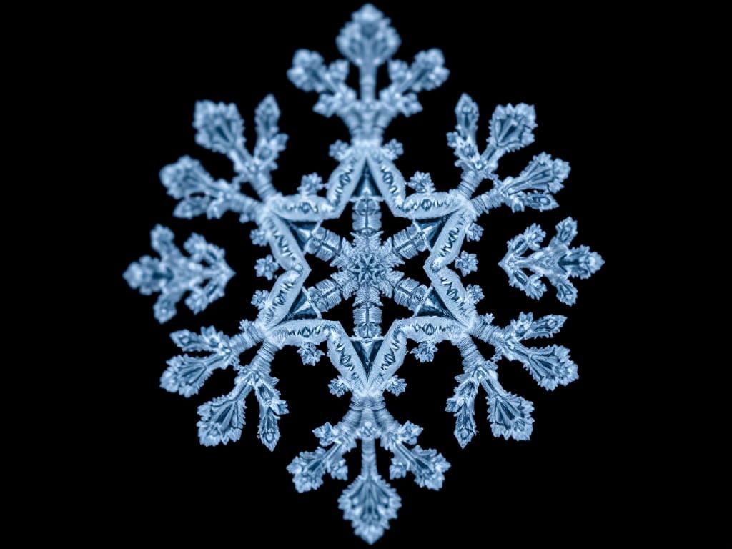 Snowflake Star of David in Perfect Realism