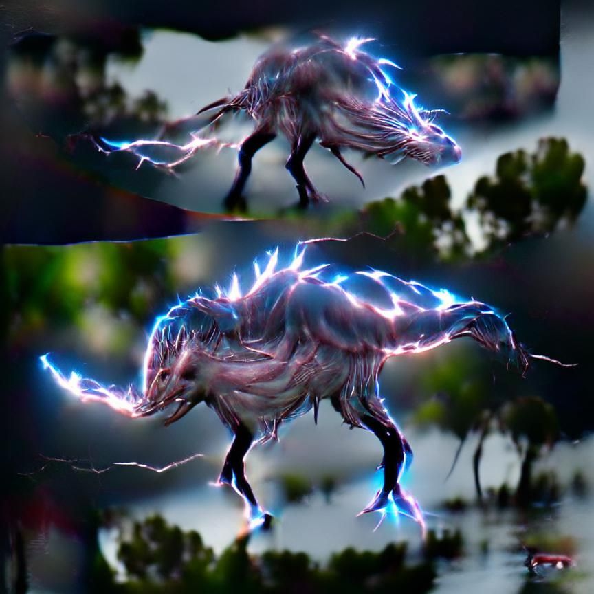 Lightning Creature 8k resolution