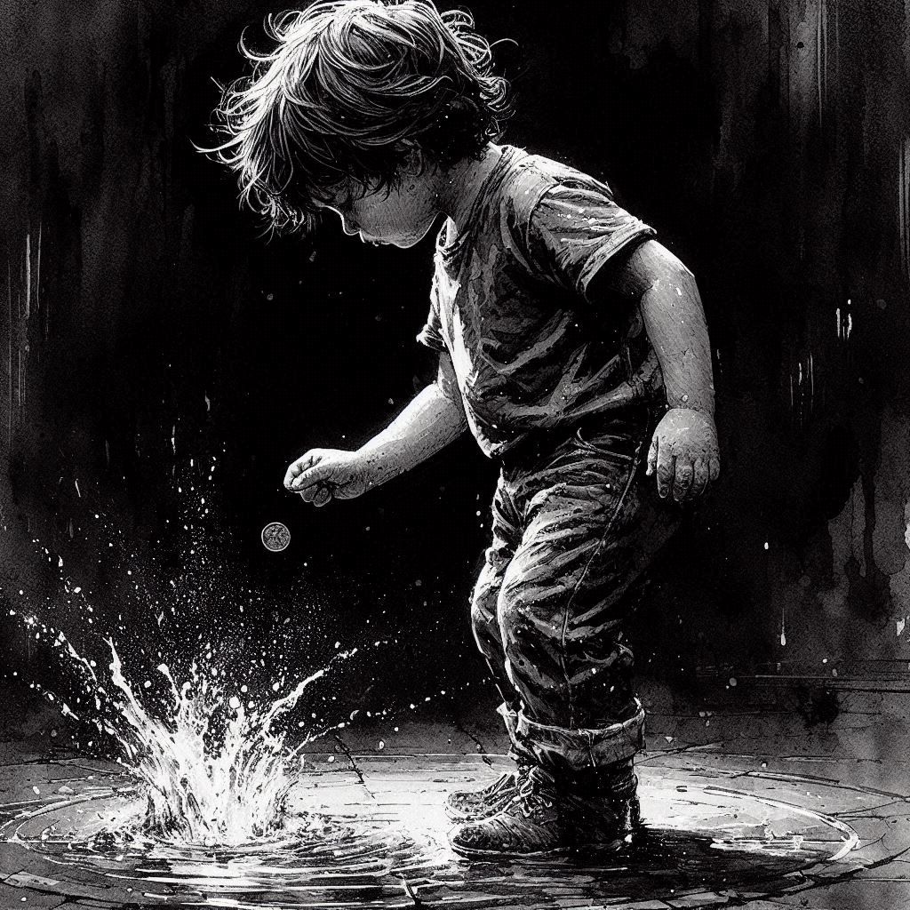 Ink Art , Rough Texture