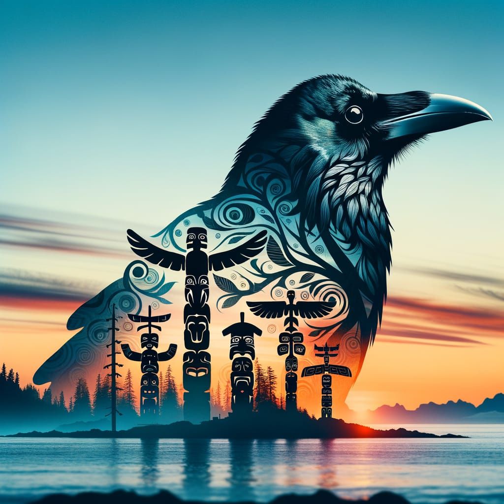 whimsical black raven fantasy  by @zoshart