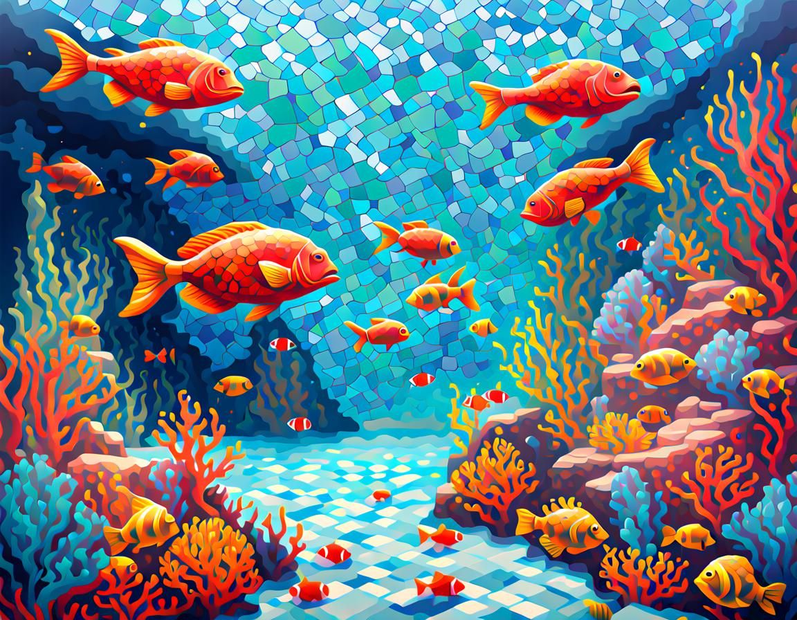 Coral reef mosaic