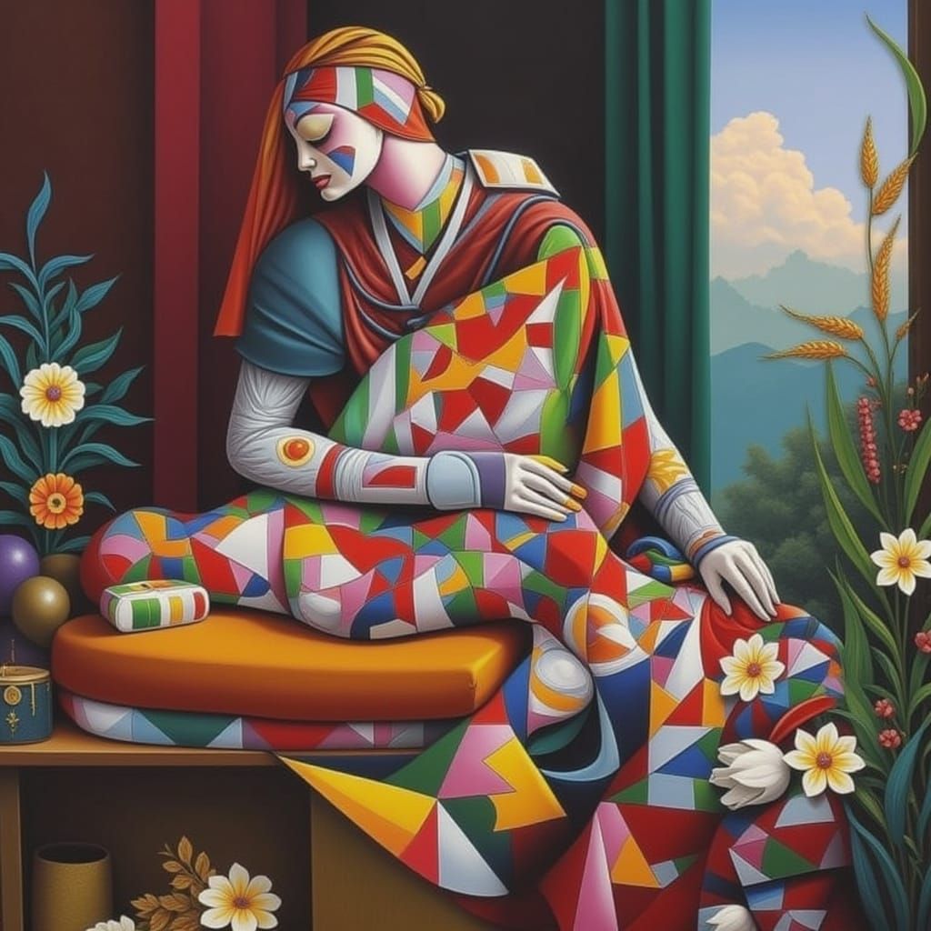 <lora:Geometric Flux:1.0>