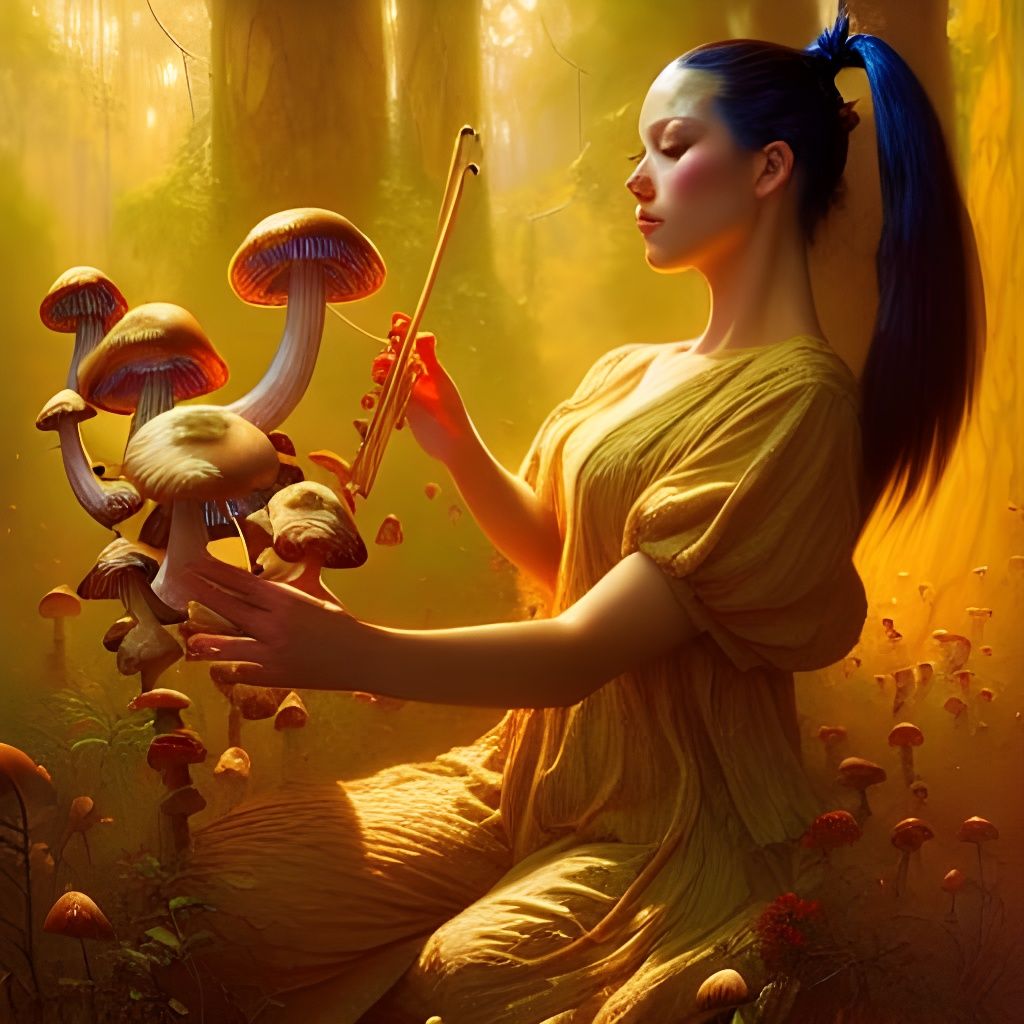 Playing mushrooms as musical instruments undefined