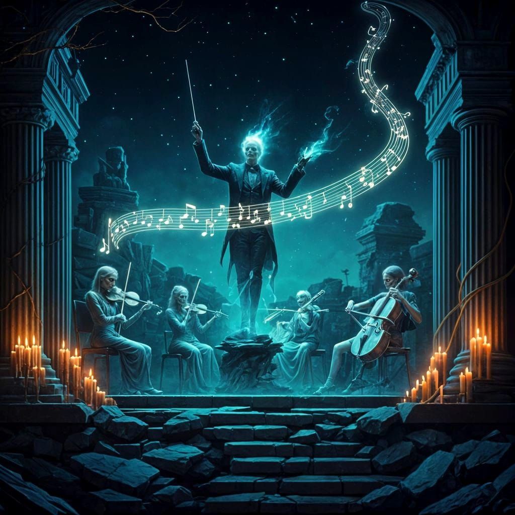 Melody of the afterlife 🌌👻  by @Vodafox