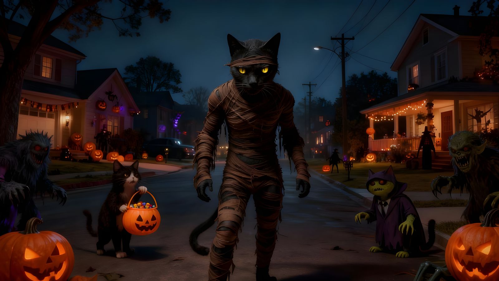 Cat'o'ween  by @Ghostly Mist